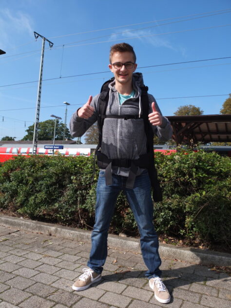 Am Bahnhof von Müllheim werden noch einmal letzte Bilder gemacht.